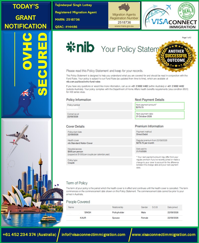 Visa Grant
